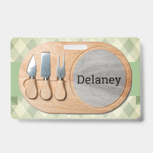 Cheeseboard Custom Charcuterie ID Badge