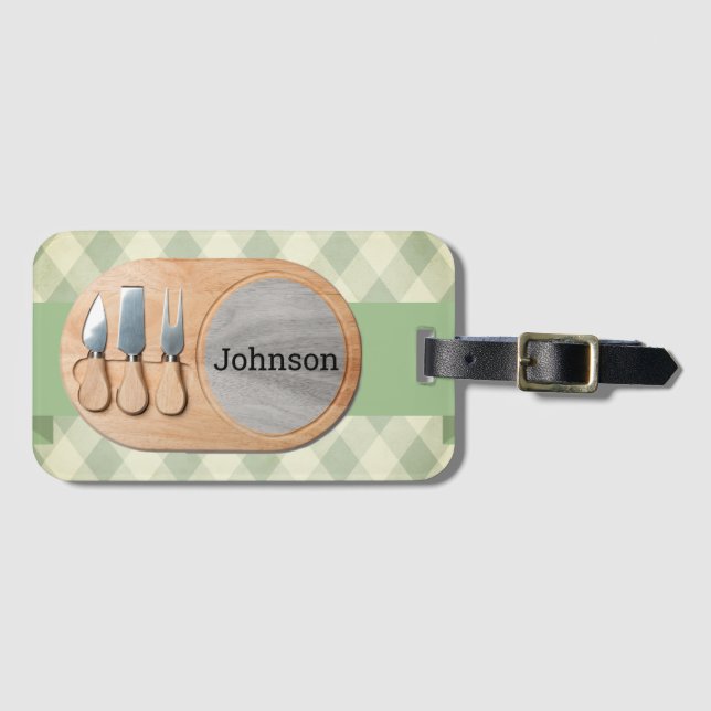 Cheeseboard Custom Charcuterie  Luggage Tag (Front Horizontal)