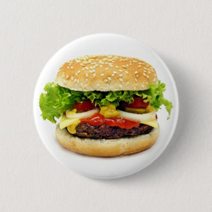 Cheeseburger 6 Cm Round Badge