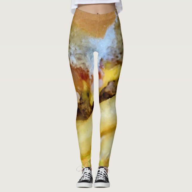 Cheeseburger and Fries Leggings (Front)