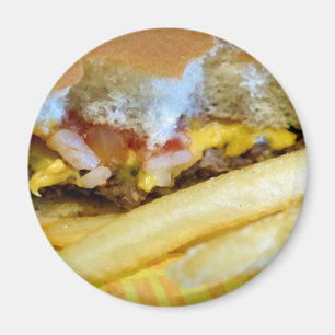 Cheeseburger and Fries Magnet