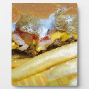 Cheeseburger and Fries Plaque