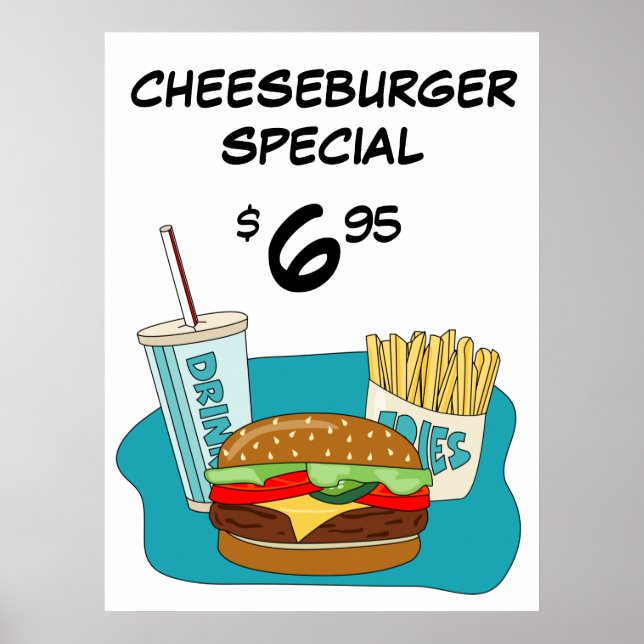 Cheeseburger and Fries Special Poster (Front)