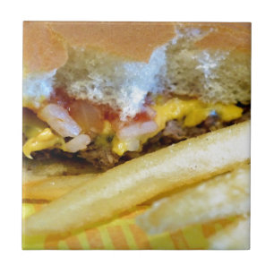 Cheeseburger and Fries Tile