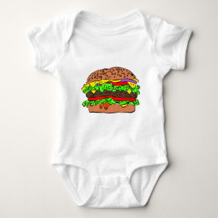 Cheeseburger Baby Bodysuit