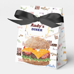 Cheeseburger BBQ Grill Fast Food Favour Box