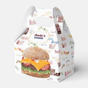 Cheeseburger BBQ Grill Fast Food Favour Box