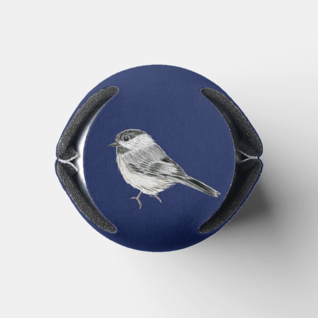 Cheeseburger Bird Black Capped Chickadee Can Cooler (Bottom)