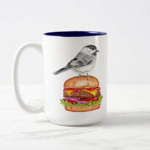 Cheeseburger Bird Chickadee Mug