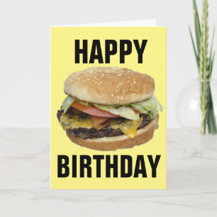 CHEESEBURGER BIRTHDAY GREETING CARDS