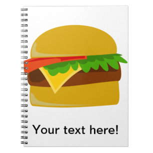 Cheeseburger cartoon notebook