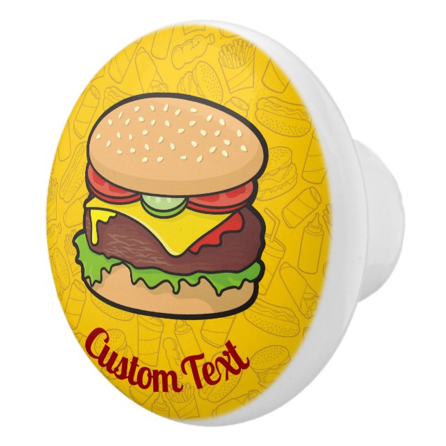 Cheeseburger Ceramic Knob (Right)