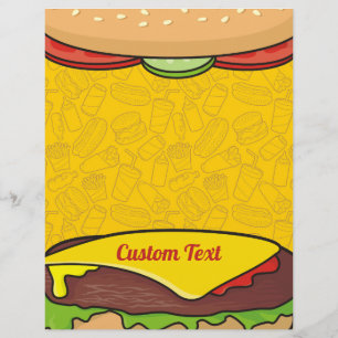 Cheeseburger Custom Letterhead