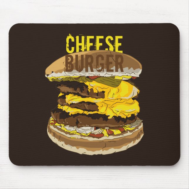 Cheeseburger Dark Mousepad (Front)