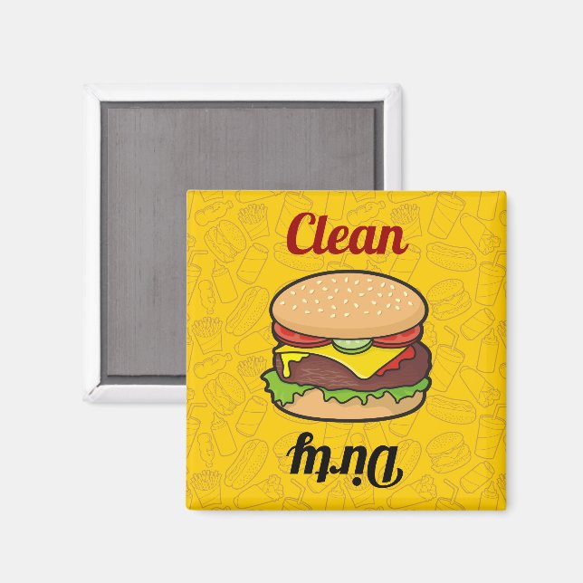 Cheeseburger Dishwasher Magnet (Front/Back)