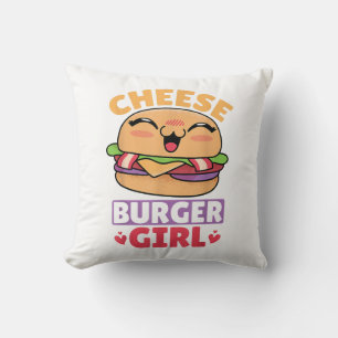 Cheeseburger Girl, Hamburger Women and Cheeseburge Cushion