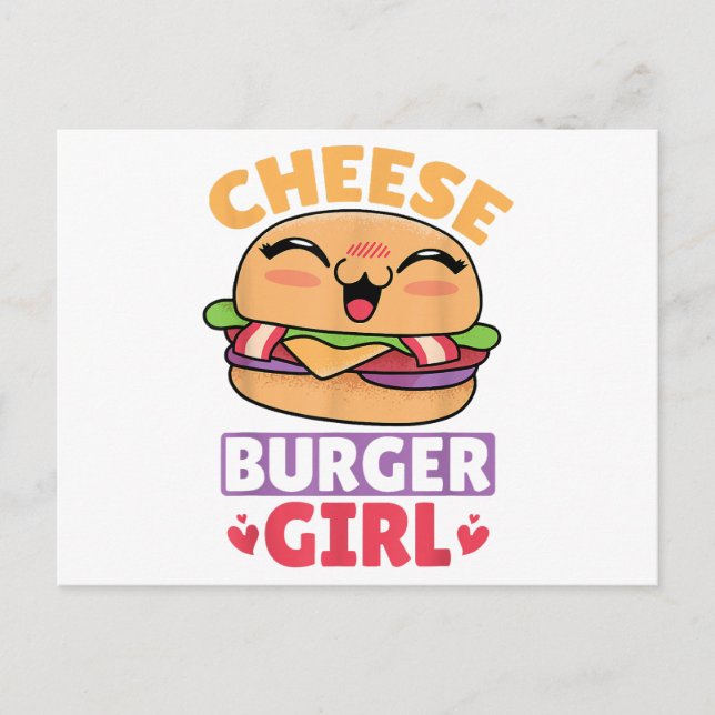Cheeseburger Girl, Hamburger Women and Cheeseburge Holiday Postcard (Front)