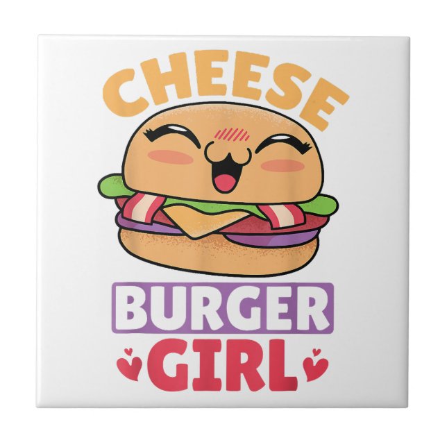 Cheeseburger Girl, Hamburger Women and Cheeseburge Tile (Front)