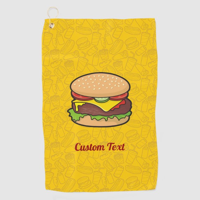 Cheeseburger Golf Towel (Front)