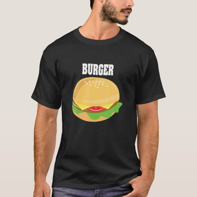 Cheeseburger Halloween Costume Hamburger T-Shirt (Front)