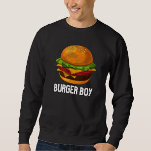 Cheeseburger Hamburger Fast Food Burger Boy Costum Sweatshirt