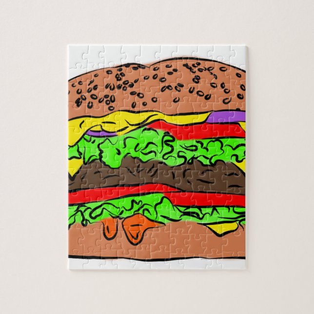 Cheeseburger Jigsaw Puzzle (Vertical)