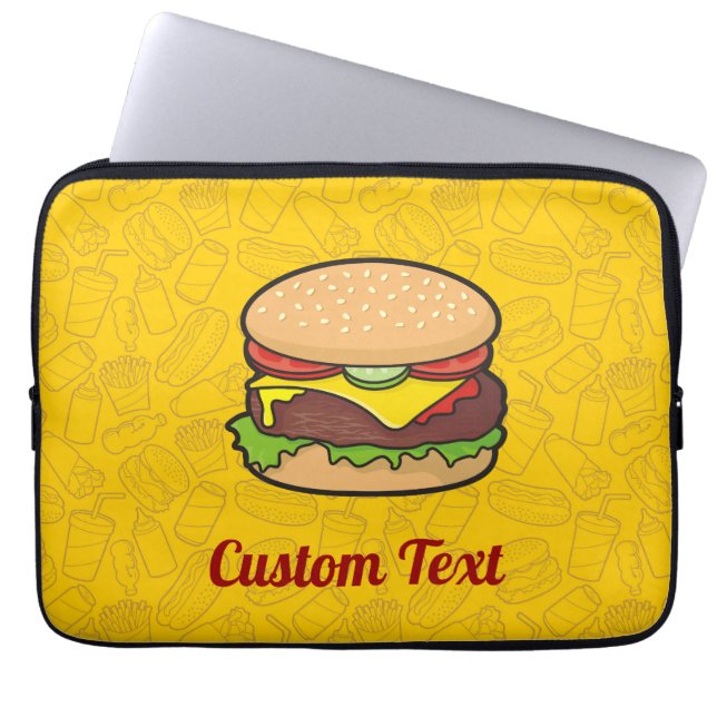 Cheeseburger Laptop Sleeve (Front)
