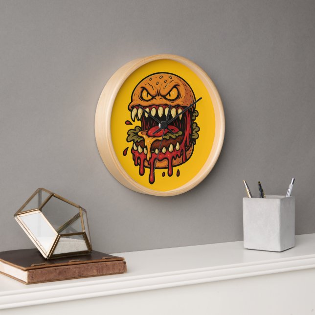 Cheeseburger Monster Clock (Office)