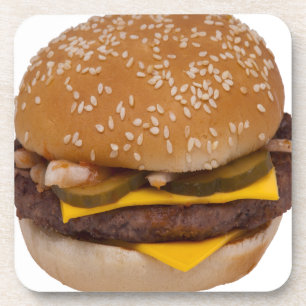 Cheeseburger On Sesame Seed Bun Coaster