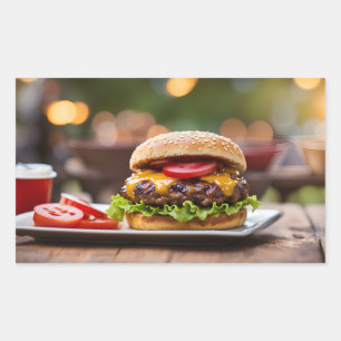 Cheeseburger Rectangular Sticker