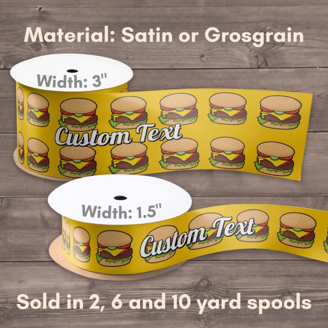 Cheeseburger Satin Ribbon (Creator Uploaded)