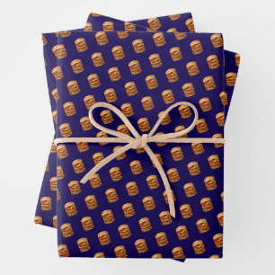 Cheeseburger Wrapping Paper Sheet