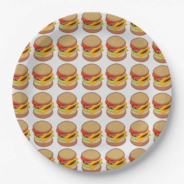 CHEESEBURGERS  PAPER PLATE (Front)