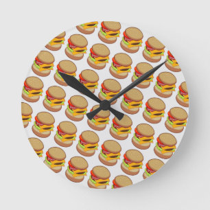CHEESEBURGERS   ROUND CLOCK