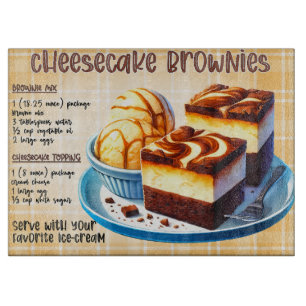 Cheesecake Brownies Recipe Cutting Board