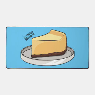 Cheesecake cartoon illustration desk mat