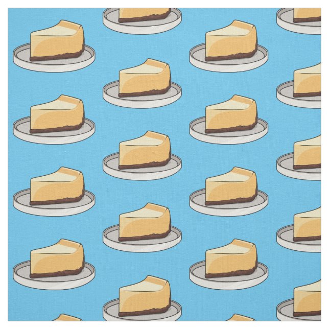 Cheesecake cartoon illustration  fabric (Swatch)