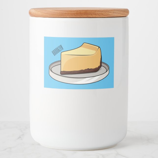 Cheesecake cartoon illustration   food label (Front)