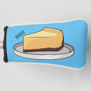 Cheesecake cartoon illustration golf head cover