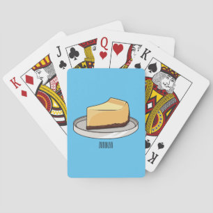 Cheesecake cartoon illustration playing cards