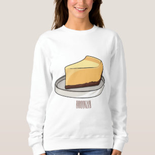 Cheesecake cartoon illustration  sweatshirt