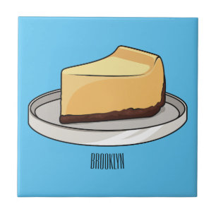 Cheesecake cartoon illustration tile