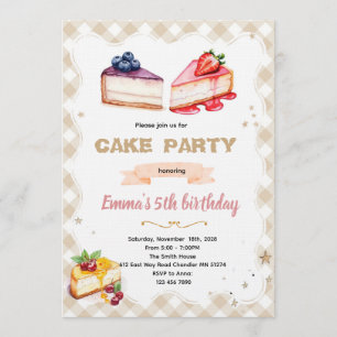 Cheesecake party invitation