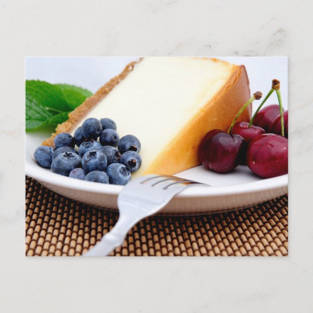 Cheesecake With Fruit Postcard (Front)