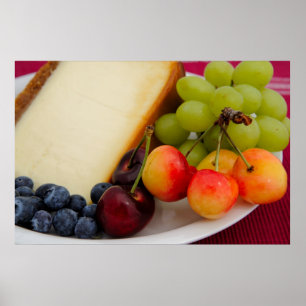 Cheesecake With Fruit Poster