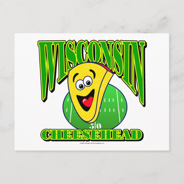 CheeseHead Cartoon 2 Postcard (Front)