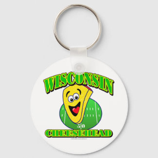 CheeseHead Cartoon Key Ring