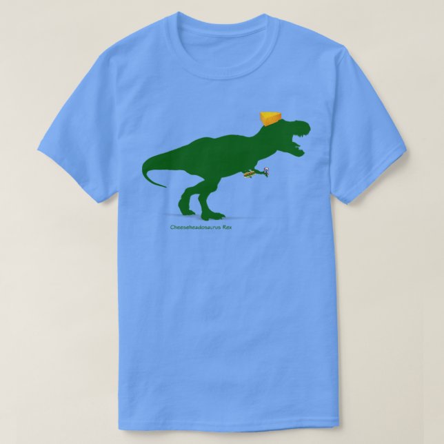 Cheesehead Cheeseheadasaurus Packers Dinosaur  T-Shirt (Design Front)