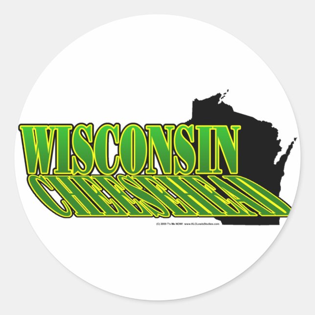 CheeseHead Shadow Classic Round Sticker (Front)