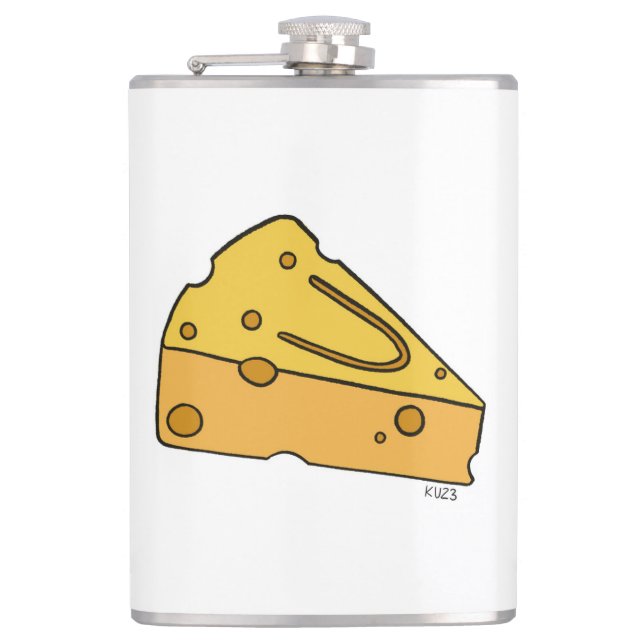 Cheesin' Cutie Cheese Hip Flask (Front)